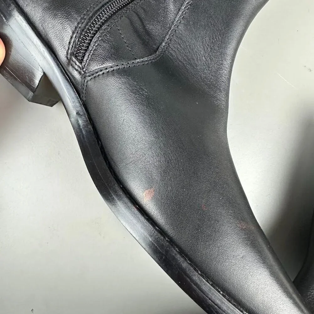 Madewell The Idris Ankle Boot in Leather in True Black - Picture 9 of 11